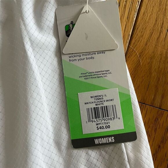 Prince Women's Tennis Flounce Skort White Size L Activewear - Picture 2 of 8